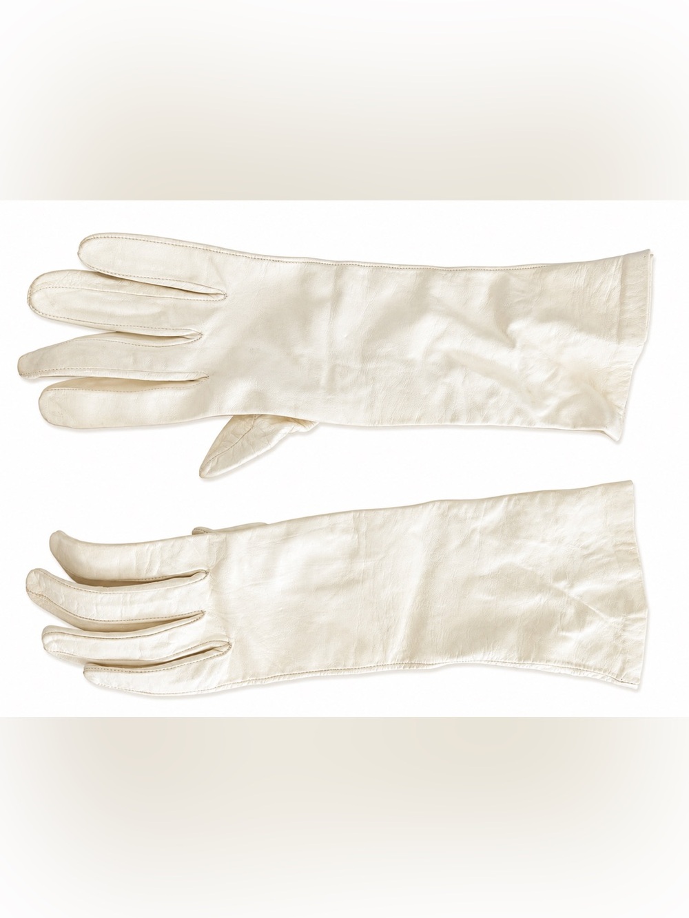 Ivory Long Leather Gloves - Women Accessories